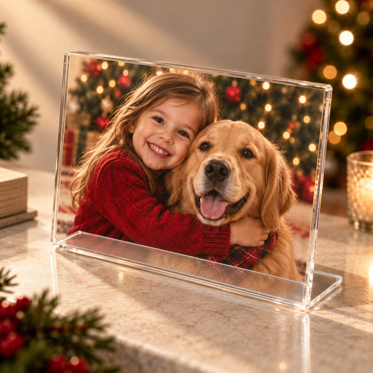 Porta Retrato em Acrílico - Natal